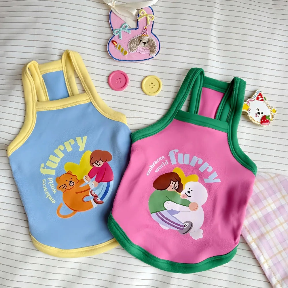 Robe et gilet rafraîchissants 2 en 1 pour petits chiens et chats | Jupe d'été respirante "Princesse" pour Chihuahuas et chiots