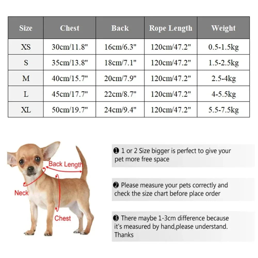 3-Piece Cartoon Pet Harness, Leash & Sun Hat Set – Vest Harness Costume for Cats & Small Dogs