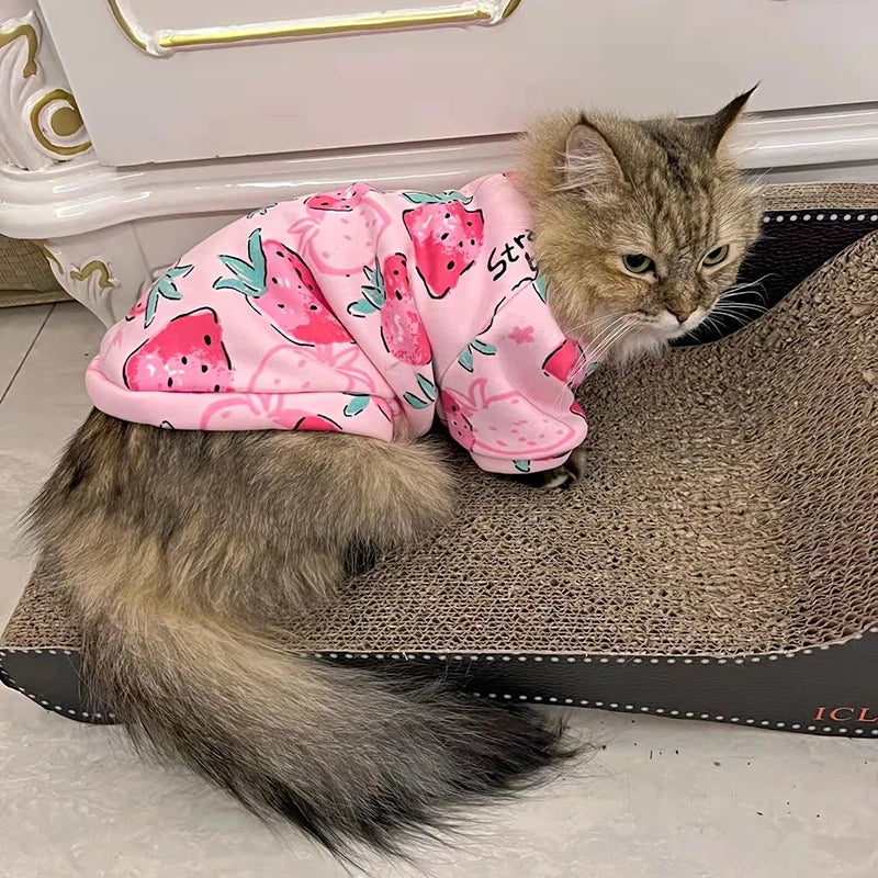 Printed Fleece Cat Jumper