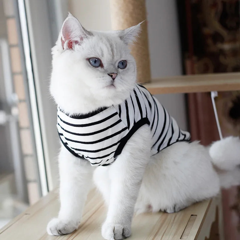 Classic Stripe Sleeveless Vest for Cats & Small Dogs