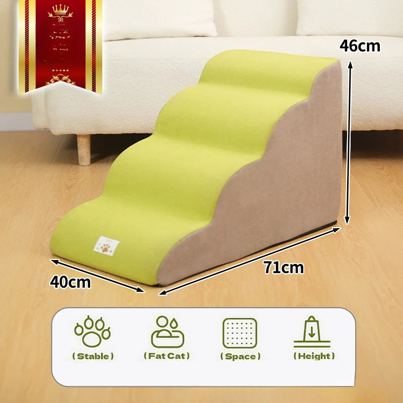 Memory Foam Pet Ramp Stairs for Dogs & Cats – Removable Washable Cover, 2, 3 & 4 Step Options