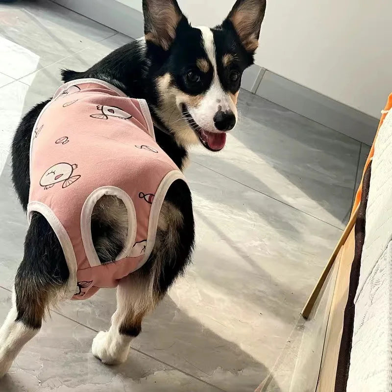 Striped Adjustable Physiological Shorts for Female Dogs