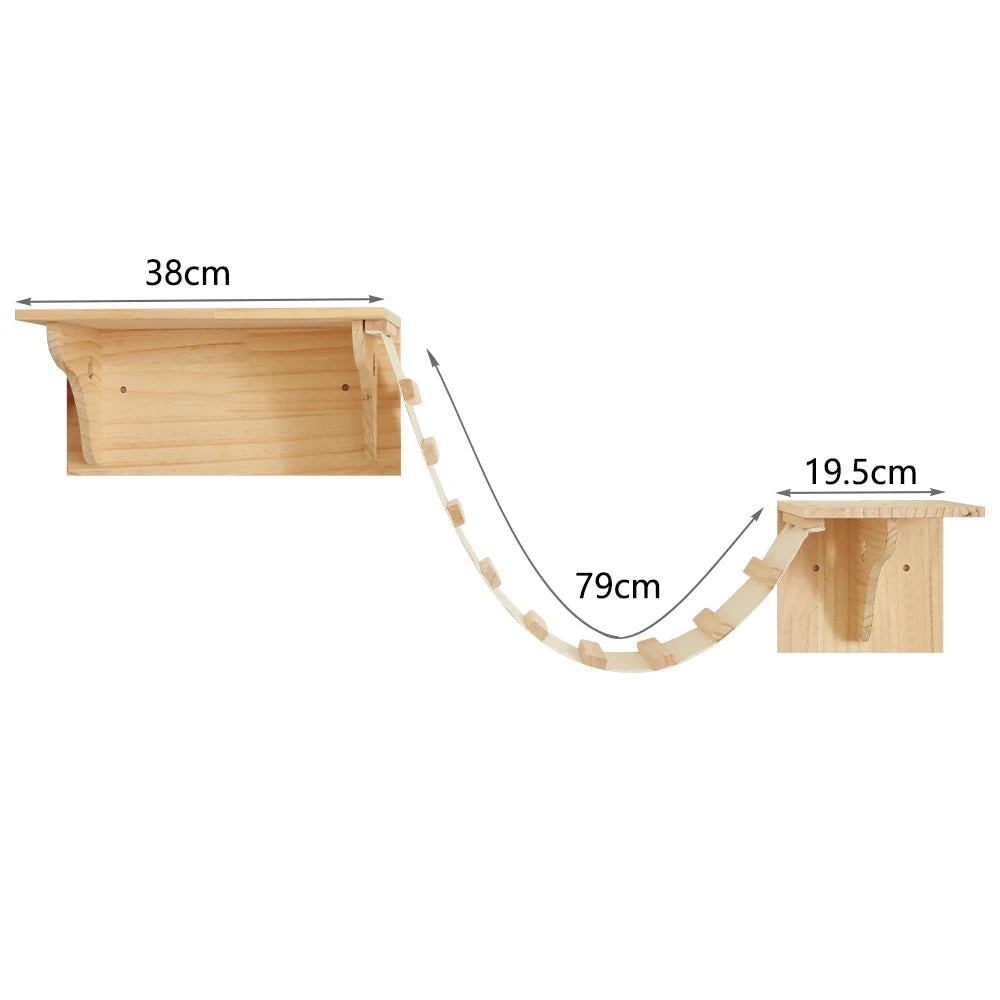 Wall-Mounted Cat Climbing Shelves & Hideaway Houses