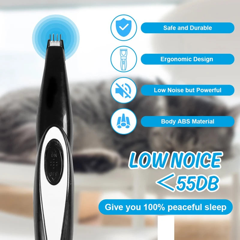 Professional Rechargeable Pet Grooming Clipper Kit for Dogs & Cats