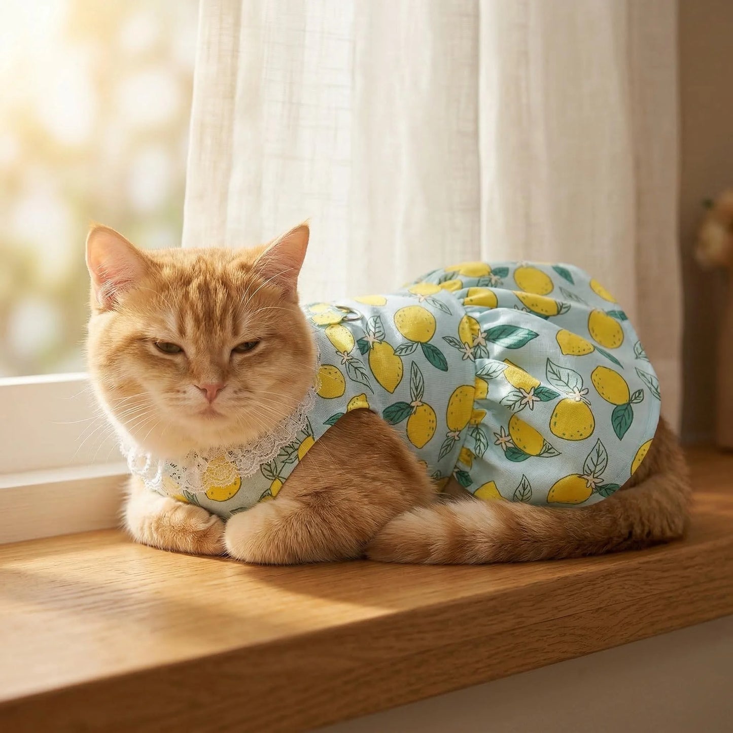 Princess Cooling Dress for Small Dogs & Cats with Leash Ring