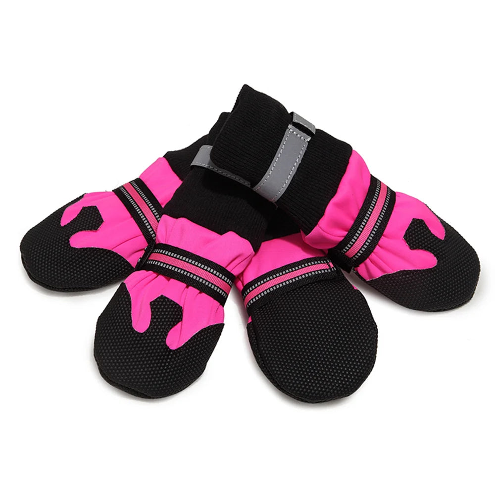 Waterproof Reflective Dog Ankle Boots with Cotton Lining