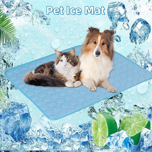 Pet Cooling Mat Summer Cat and Dog Sofa Mat Soft Ice Silk Cold Feeling Nest Mat Summer Dog Cooling Mat Pet Products Dog Beds