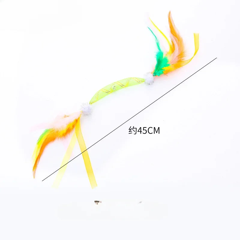 Feather Teaser Wand Cat Toy