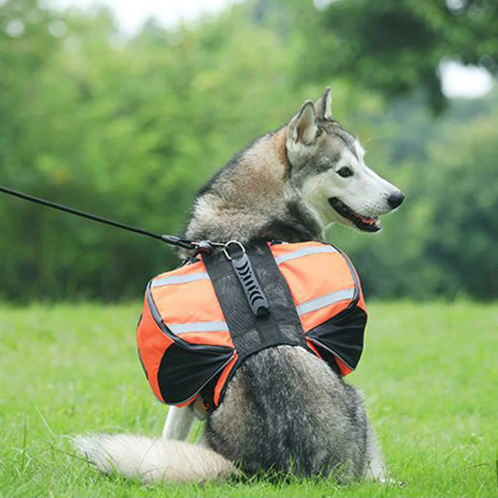 Reflective Dog Weight Training Harness Vest with Storage Pockets