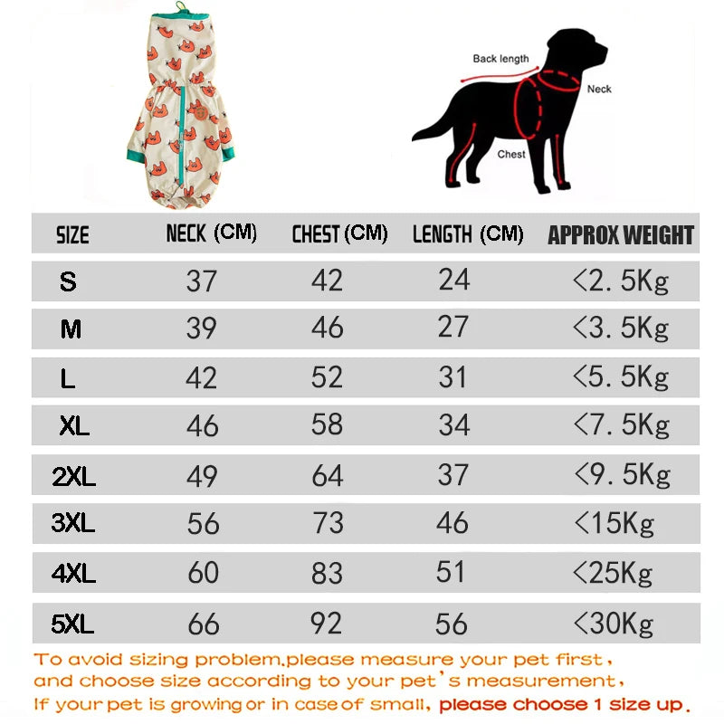 Waterproof Hooded Raincoat Jumpsuit for Dogs & Cats