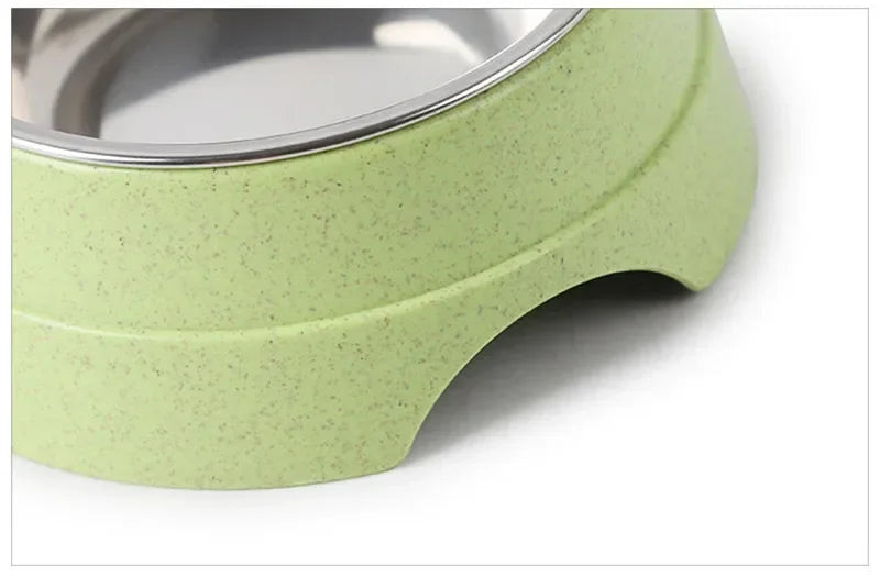 Double Stainless Steel Pet Bowl with Raised Stand – For Dogs & Cats