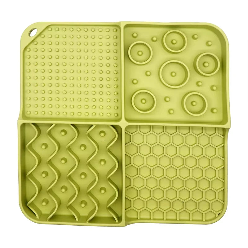 Slow Feeder Mat with Aluminium Bowl — Non-Toxic Silicone Anxiety & Boredom Relief for Dogs & Cats