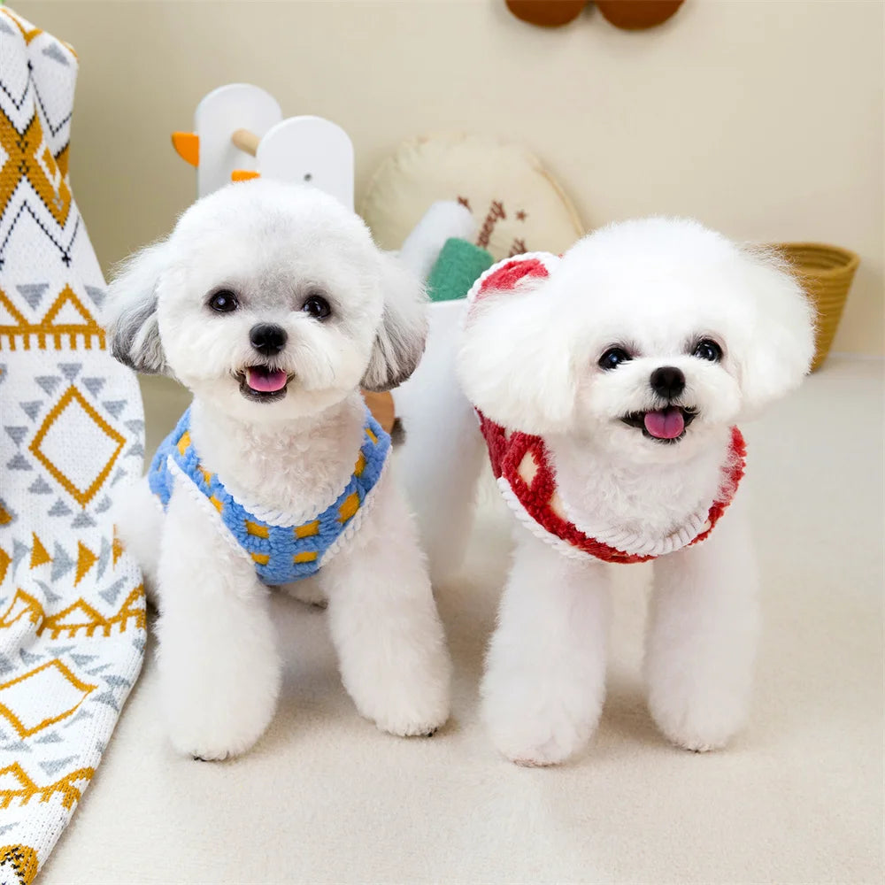 Fleece Dot Print Jacket Vest for Small Dogs & Cats