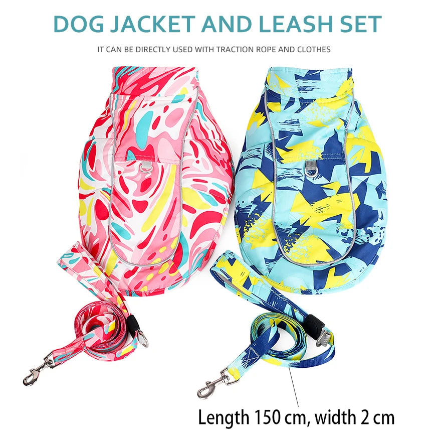 Waterproof Reflective Dog Jacket Vest Harness