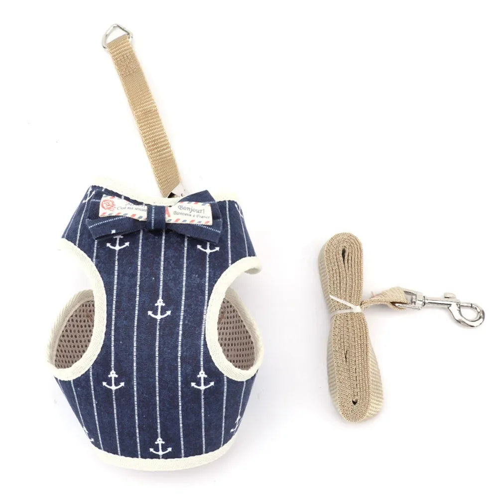 Nylon Mesh Cat & Small Dog Harness Set