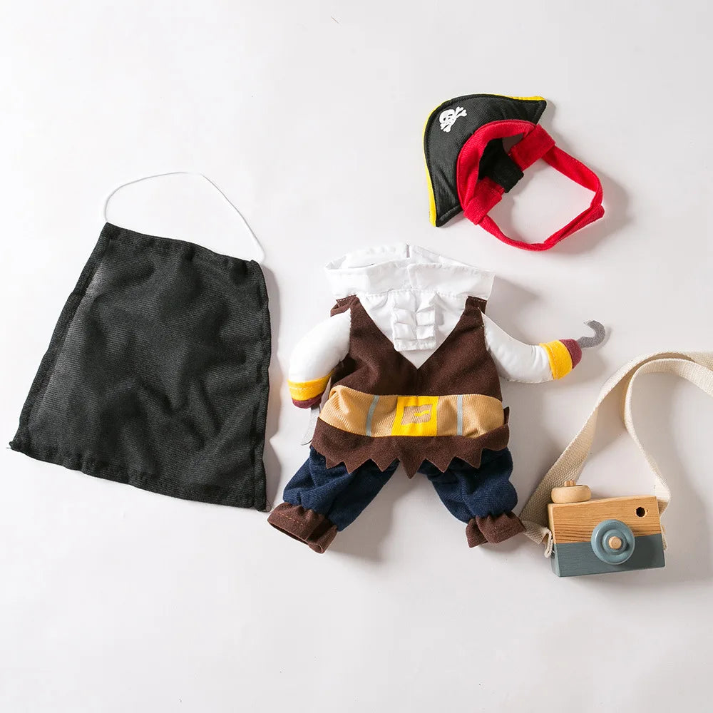 Pirate Costume Suit with Hat for Cats & Dogs