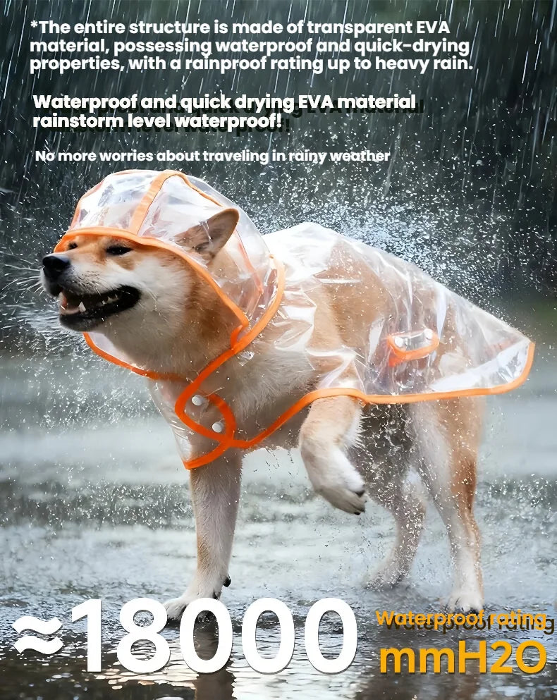 Imperméable transparent pour chiens et chats, cape poncho | Manteau de pluie coupe-vent pour petits chiens et chiots