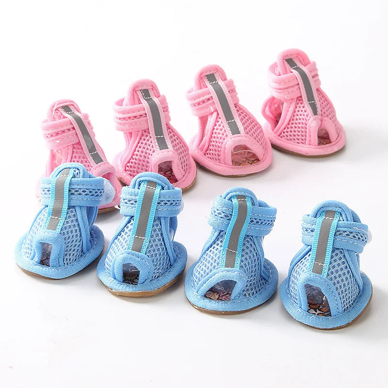 Mesh Sandal Shoes for Small Dogs & Cats — Set of 4