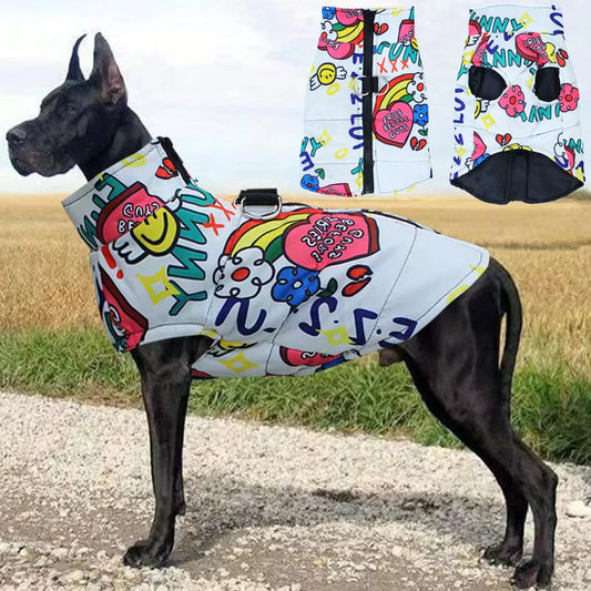 Waterproof Dog Jacket with Leash Buckle for Small to Large Dogs