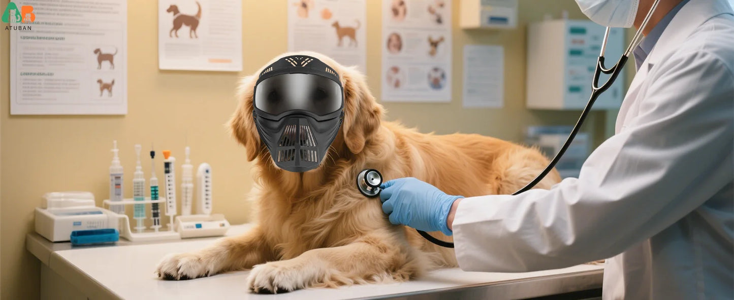 Lunettes pour chien avec écran facial – Masque réglable pour grandes races