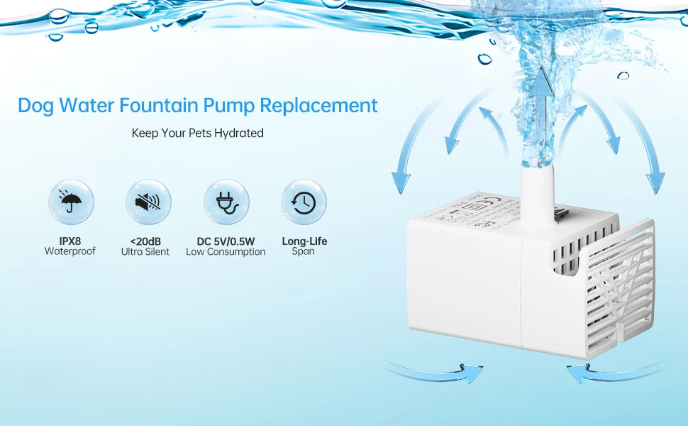 Ultra-Quiet Brushless Water Pump for Pet Fountain