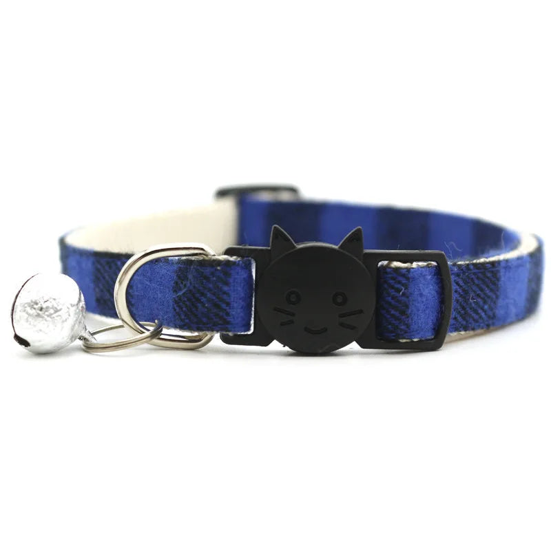 Adjustable Reflective Cat Collar with Bell and Buckle