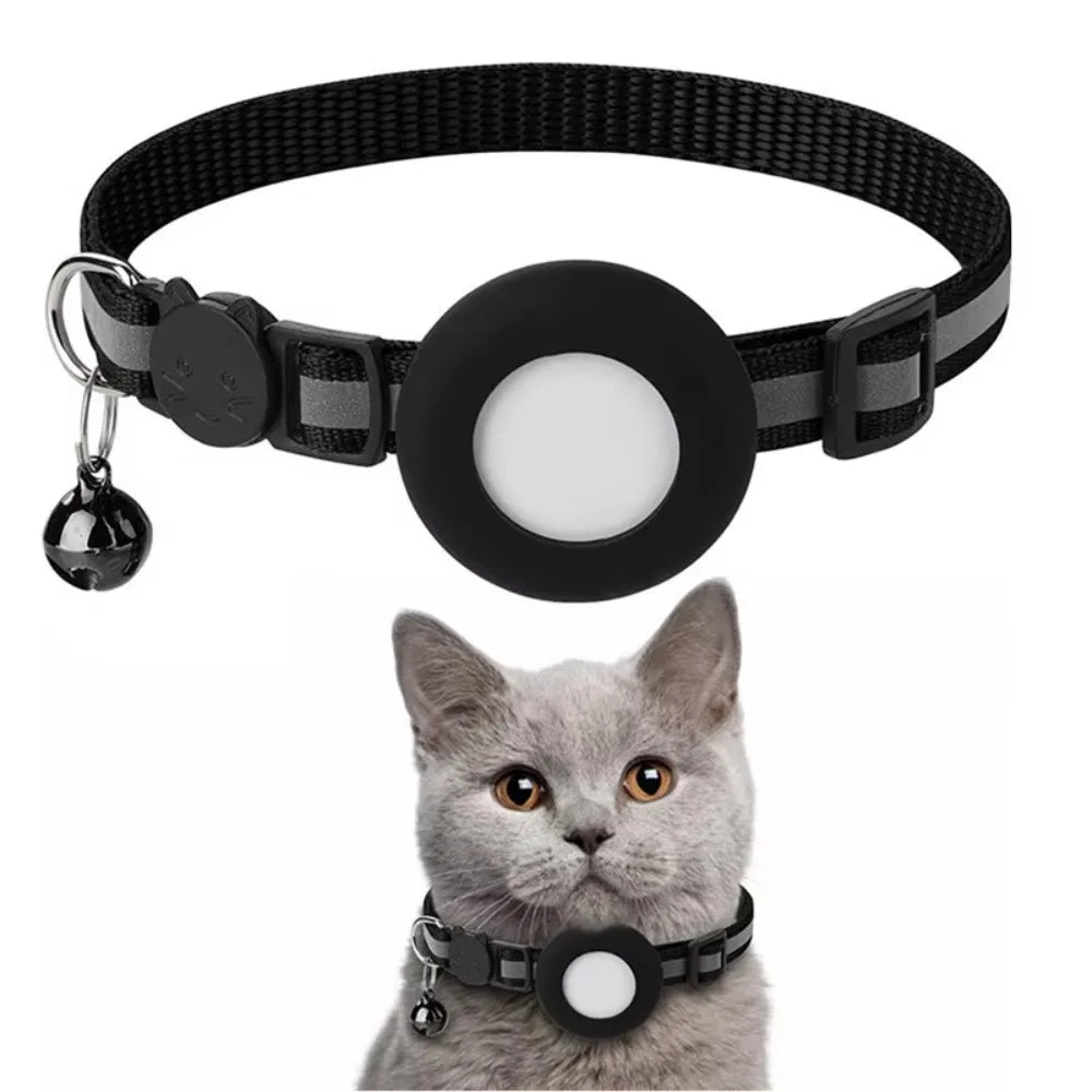 Reflective Breakaway Cat Collar with AirTag Holder & Bell