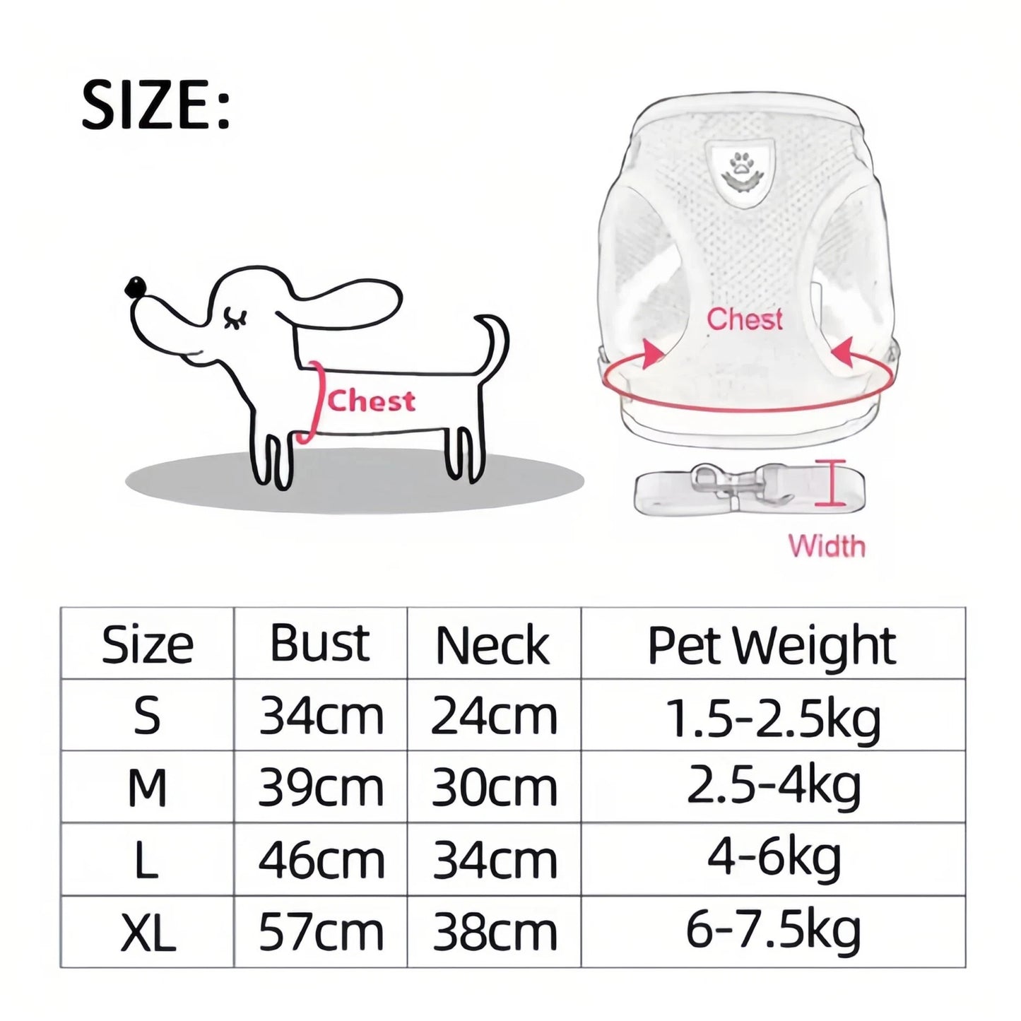 Harnais et laisse pour chien et chat anti-évasion en maille | Harnais de marche réfléchissant réglable pour petits animaux de compagnie