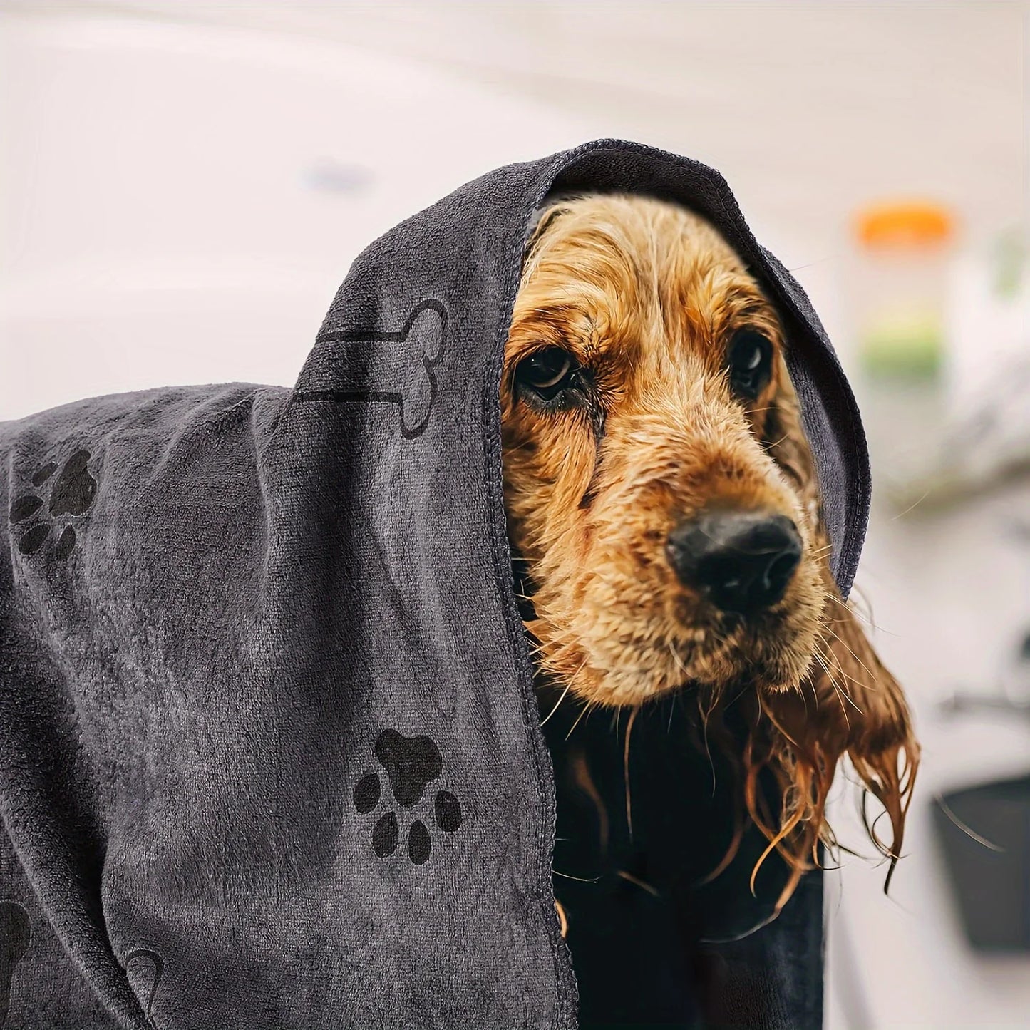 Serviette pour animaux de compagnie en microfibre à séchage rapide - Serviette de bain super absorbante pour chiens et chats