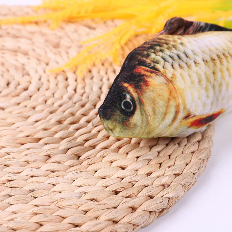 Realistic Plush Fish Cat Toy Pillow