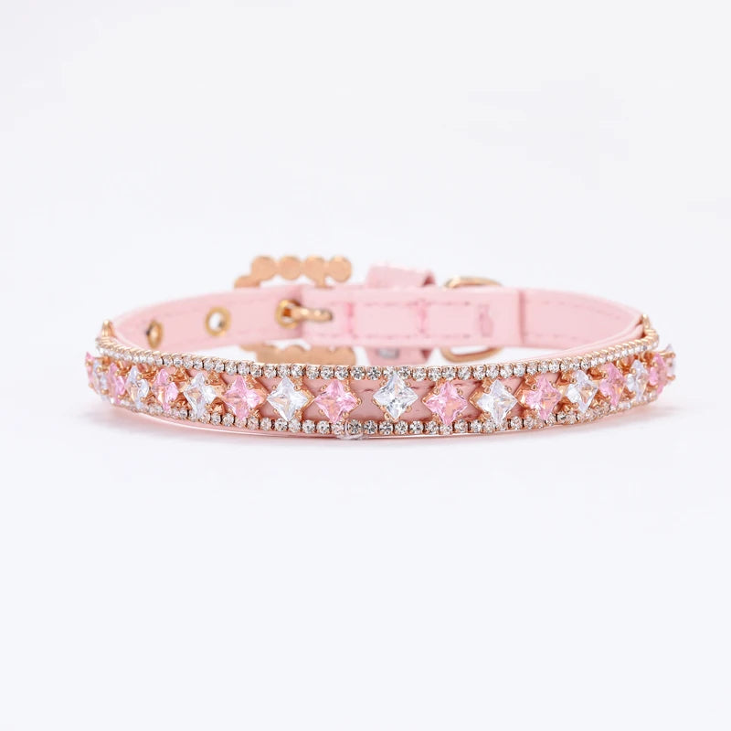 Rhinestone & Pearl Cat Collar Necklace