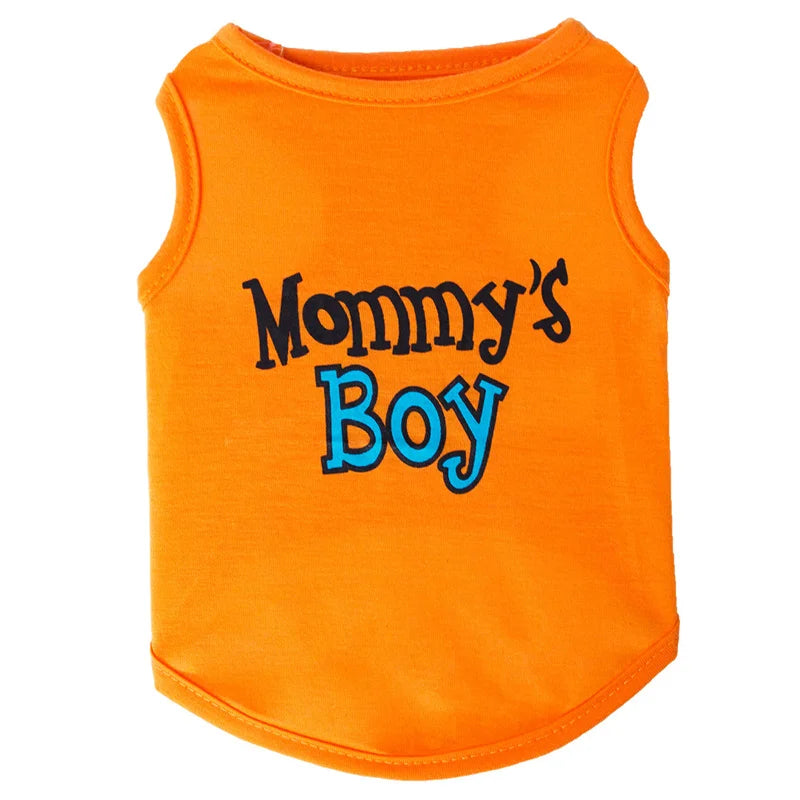 Letter Print Sleeveless Vest for Small Dogs