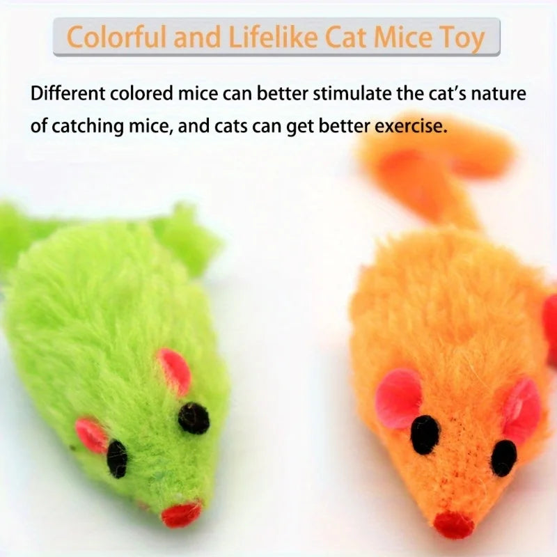 Plush Mouse Cat Toys - 25 Pack Bulk Set for Active Play