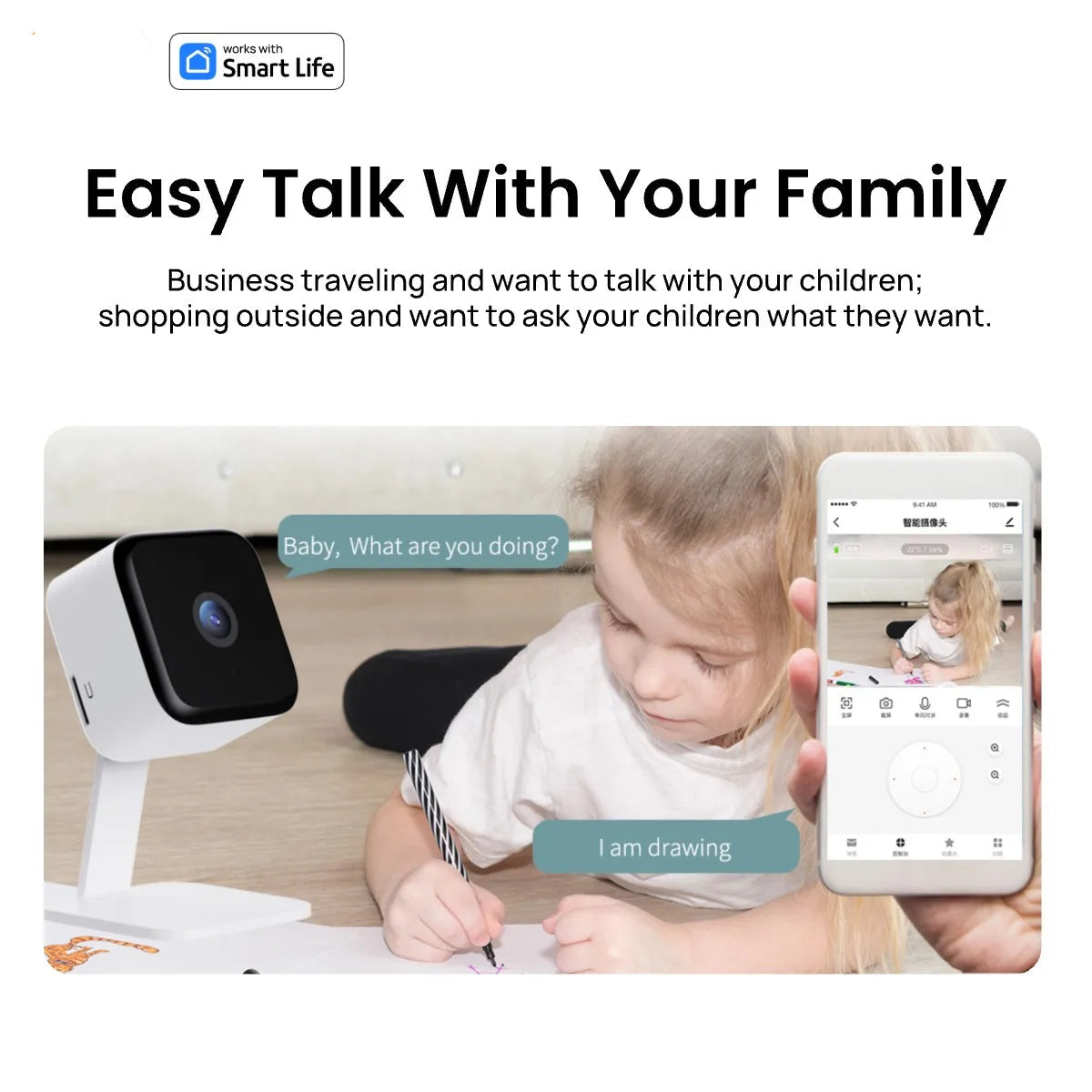 1080p WiFi Indoor Security Camera — Baby, Pet & Home Monitor with Motion Tracking