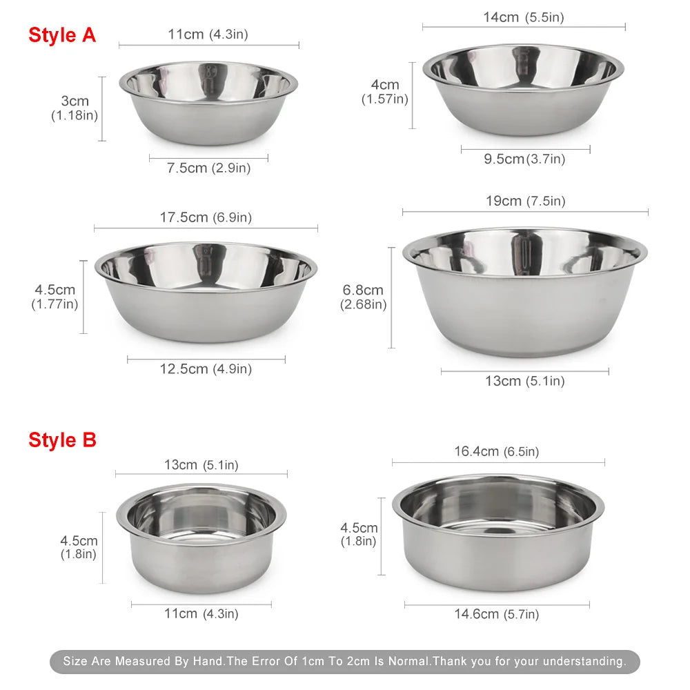 Stainless Steel Pet Bowl for Dogs & Cats