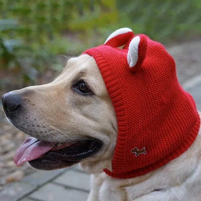 Knitted Winter Hat for Medium & Large Dogs