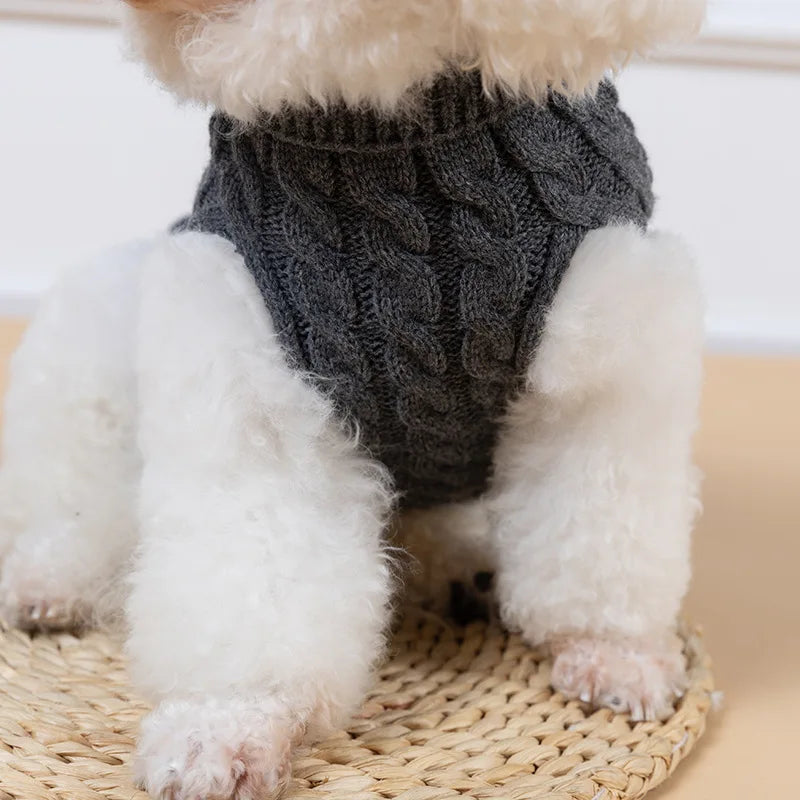 Pull en tricot pour chien | Pull chaud d'automne et d'hiver pour petits chiens et chiots