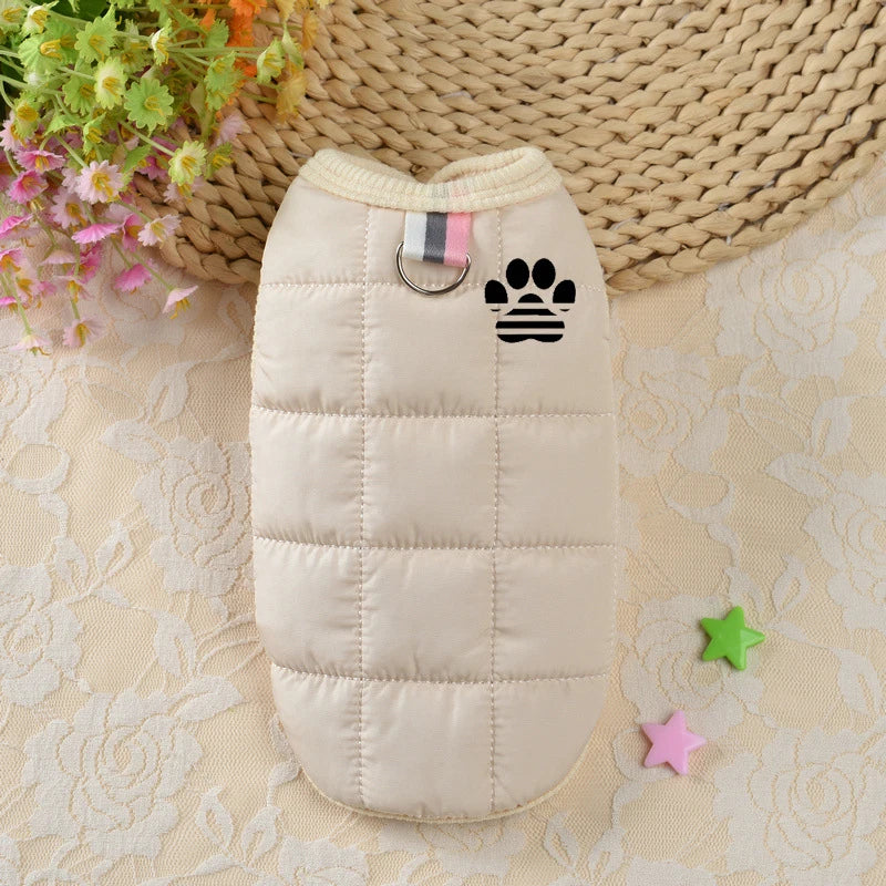 Windproof Padded Dog Coat for Small Dogs