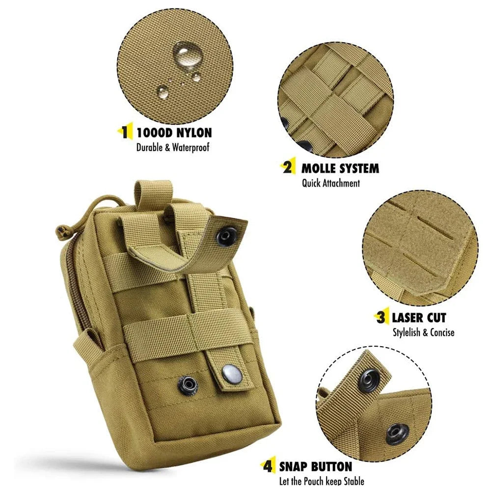 Dog Harness MOLLE Pouch Set with Belt