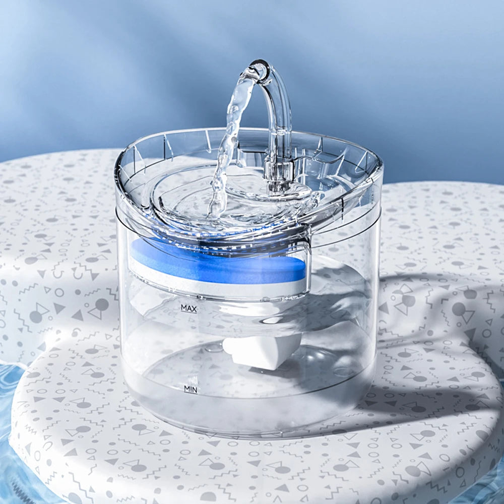 2L Motion-Sensor Pet Water Fountain — Activated Carbon Filter, Silent USB Drinking Bowl for Cats & Dogs