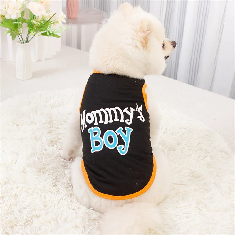 Letter Print Sleeveless Vest for Small Dogs