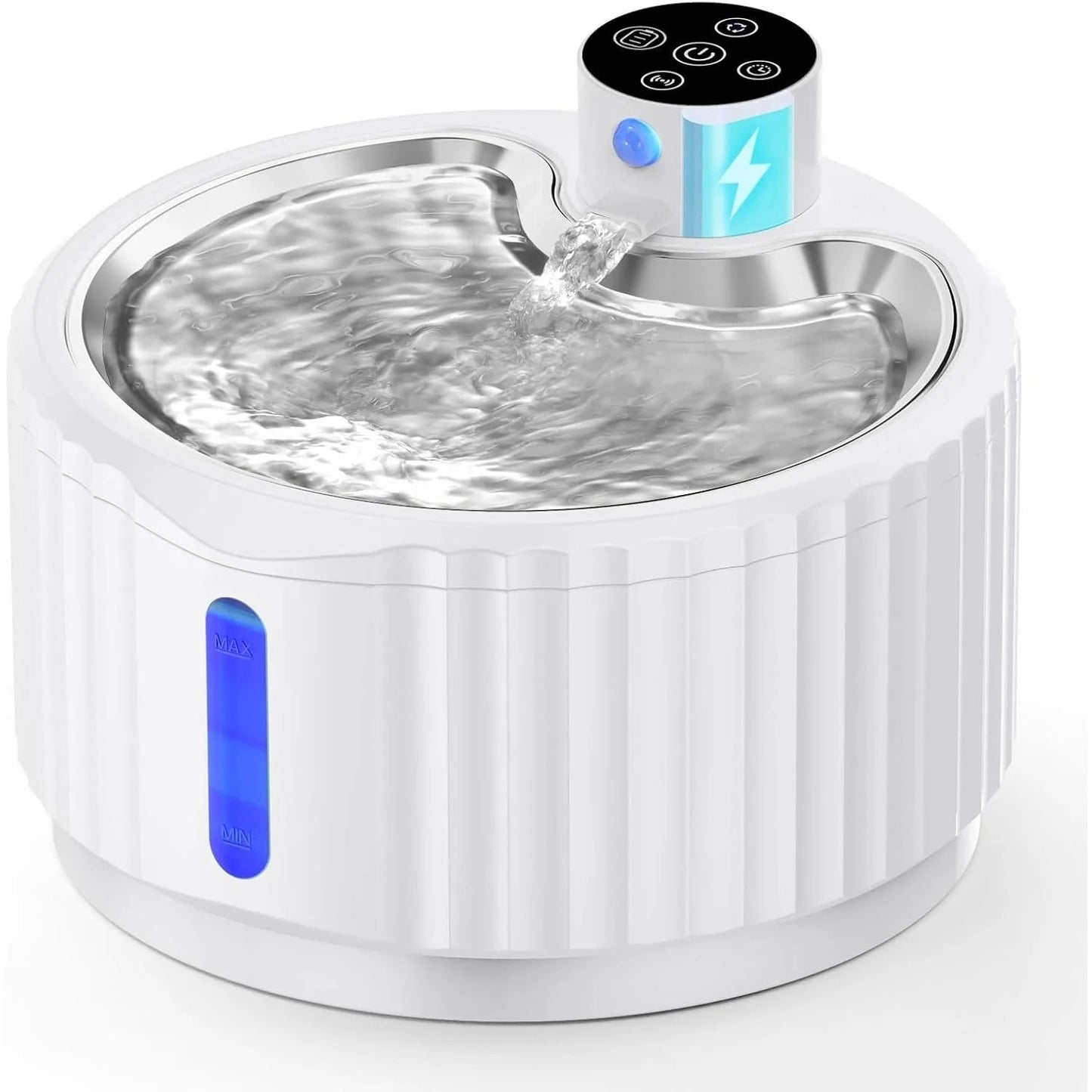Fontaine à eau sans fil pour chat - Fontaine à boire pour animaux de compagnie de 2,8 L à piles