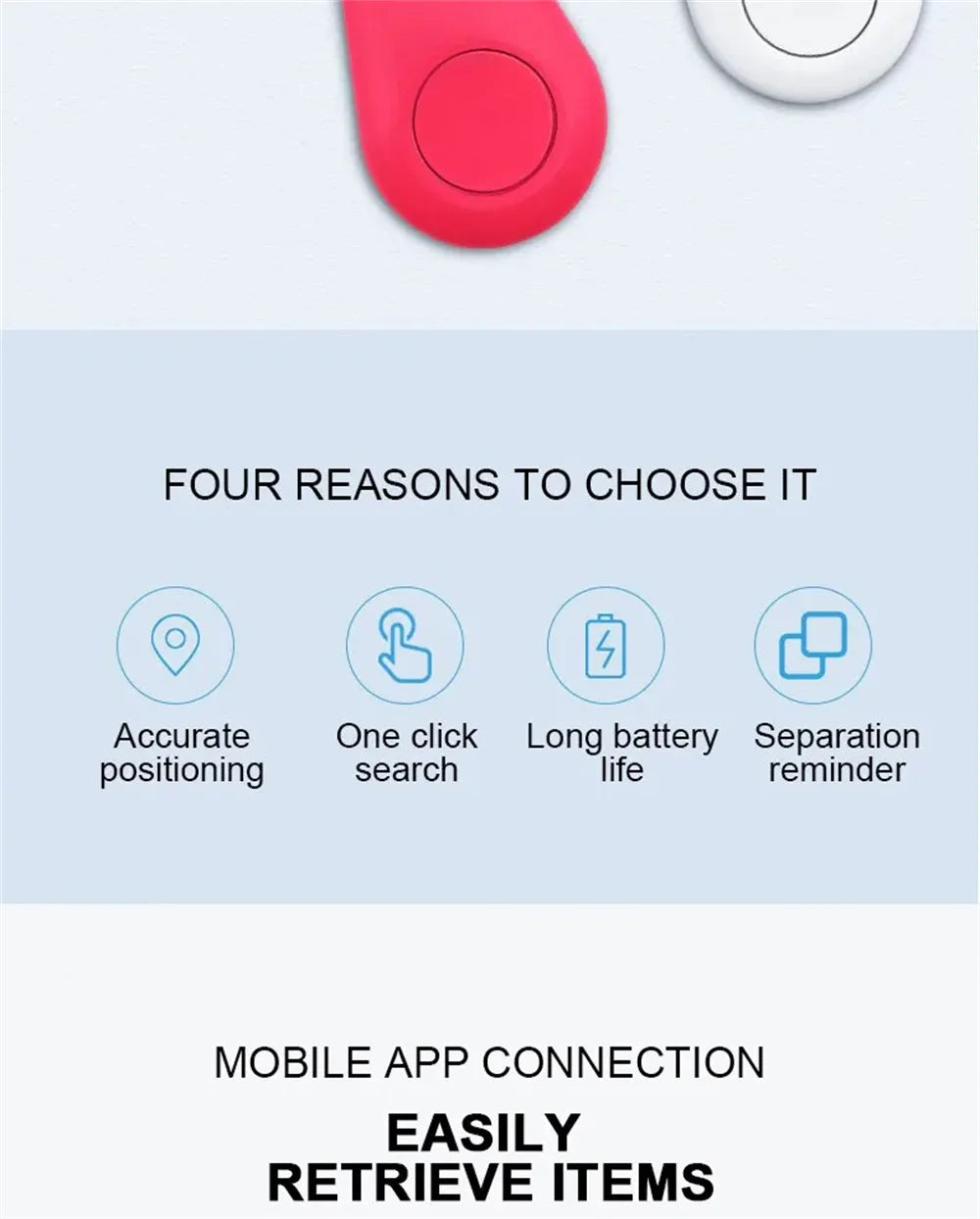 S03 Mini Bluetooth Tracker with Selfie Shutter & Voice Recording