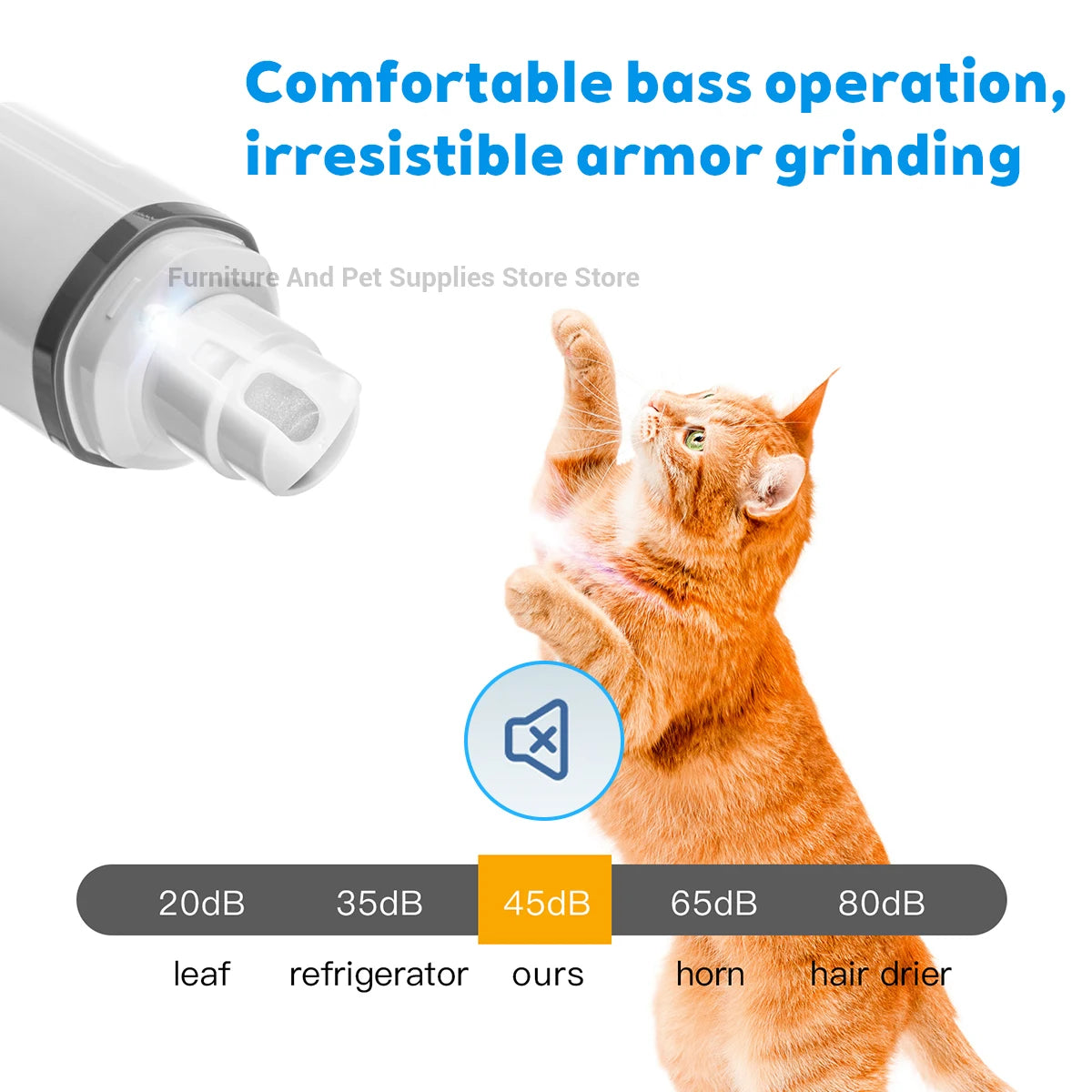 Electric Pet Nail Grinder with LED Light & 3-Speed Control