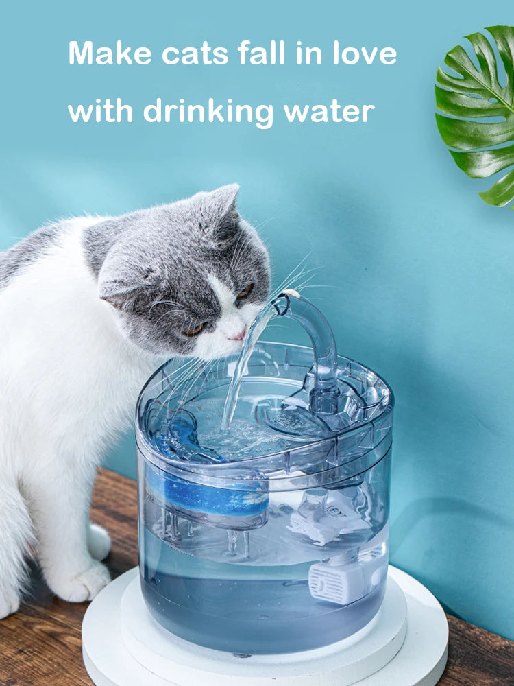 Fontaine à eau intelligente automatique pour animaux de compagnie avec capteur de mouvement