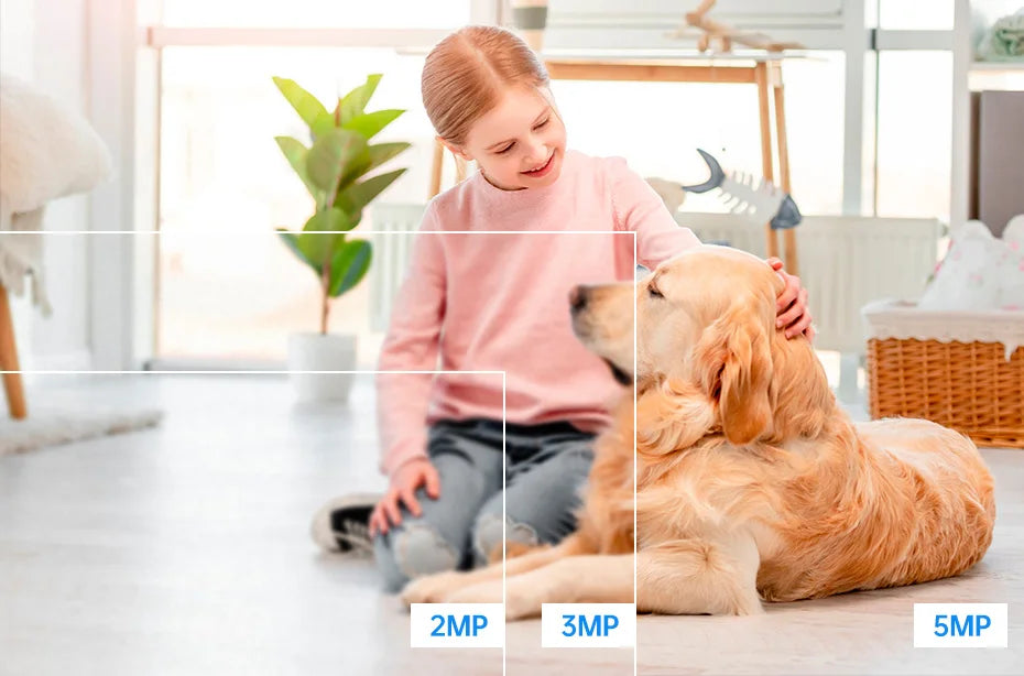 AI Auto-Tracking Pet Camera with 355° Pan-Tilt & Night Vision — 5MP or 8MP
