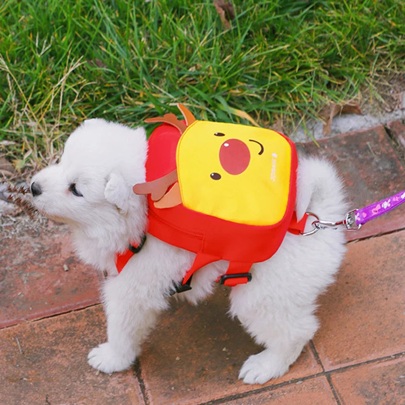Cartoon Print Backpack Harness for Small Dogs & Puppies