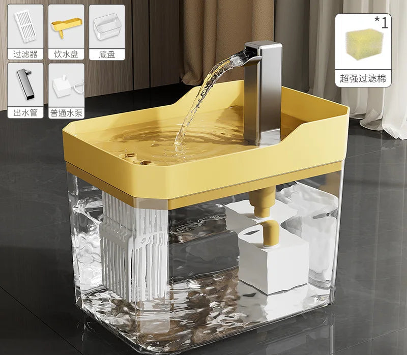 Pet Water Fountain - 1.5L Electric Auto Filter Water Dispenser for Cats
