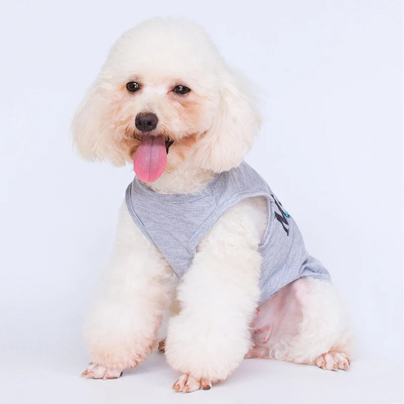 Letter Print Sleeveless Vest for Small Dogs