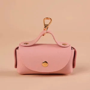 Distributeur de sacs à déjections en cuir avec clip pour les promenades de chien